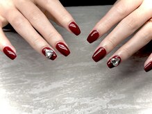 ジュリネイル(JULIE NAIL)/ボルドー×ハート♪