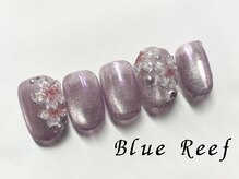 ネイルアンドまつげエクステ ブルーリーフ 四谷三丁目店(Blue Reef)/マグネットフラワーネイル