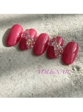 ユウネイル(YOU由NAIL)/韓国風3Dワンホンリボンネイル