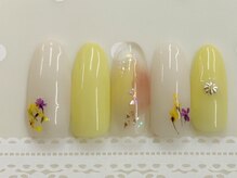 プルミエ ネイル(Premier Nail)/小花＆くすみイエロー★NEW