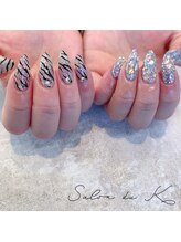 サロンドゥケー(salon du k)/ゼブラネイル