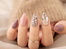 ヴァンネイル(VINGT NAIL nail&eye beauty)/オシャレなツイードネイル