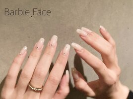 白グラデーション&ホロネイル