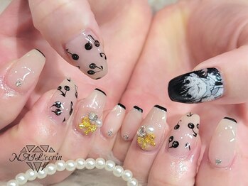 ネイル エクラン 町田店(NAIL’ecrin)/痛ネイル/さくらんぼ/モノクロ
