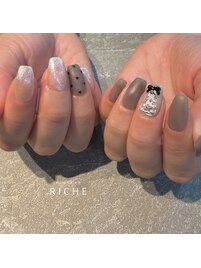 モノトーンクリスマスネイル