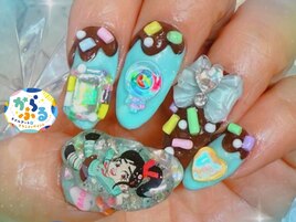 お客様オーダー食べ物痛ネイル