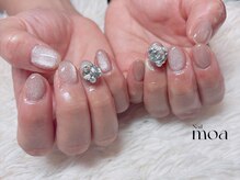 マグ　ベージュ　パーツ　ネイル