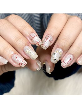 マイオティック ネイル(miotic nail)/クリスマスチェックデザイン