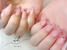 イル 神戸店/ピンク×フレンチ×ストーン