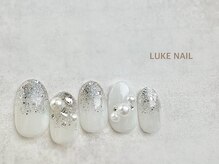 ルークネイル 恵比寿店(LUKE NAIL)/キラキラワンホンビジュー　春夏