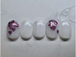埋め込みハートホロネイル
