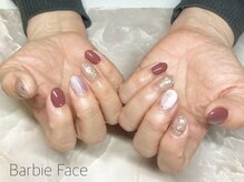 バービーフェイス 恵比寿(Barbie Face)/花柄デザインネイル