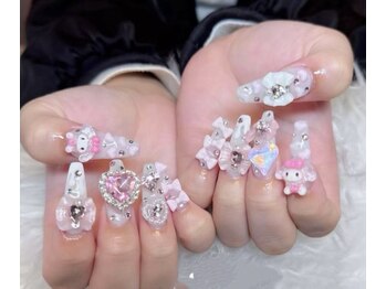 モアネイル(MORNAIL)の写真/長さだし×つけ放題で“理想の盛れネイル”が完成♪ワンホン・韓国系も◎コスパ抜群のサロンです☆