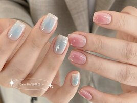 オンブレフレンチ / 冬ネイル