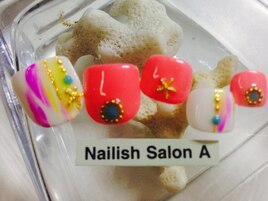 夏フットネイル