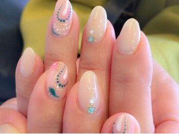 エムズネイル 所沢店(M's Nail)の写真/シンプルだからこそ際立つ技術力！お爪の形や色味にもこだわり、自爪のような美しい仕上がりに♪