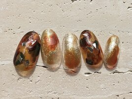 ニュアンスべっ甲ネイル♪