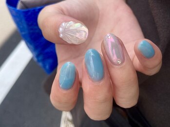 ネイルメゾン 池袋店(NAIL MAISON)/シェルぷっくりオーロラ¥6800