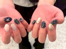 フリープ タクタ(freep tacta)/ネイビー/星ネイル/ニュアンス