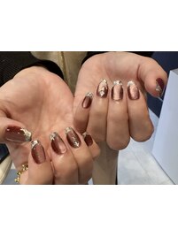 ★ワインレッド×ガラスフレンチ