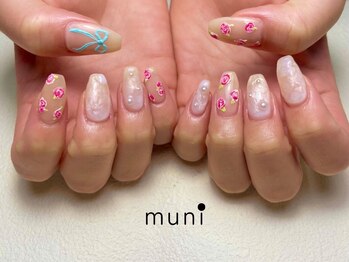 ムニネイル 心斎橋(muni NAIL)の写真/持ち込みデザインOK！細かいアート～ニュアンスまでお任せ♪貴方のご希望に最大限お答えします！