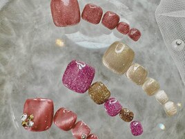 秋冬くすみカラー×ミスネイル