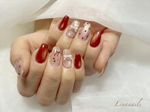 赤やボルドーが人気★クリスマスネイル★アートやり放題もあり