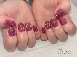 ハート　フラッシュ　ネイル