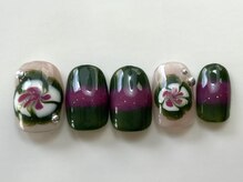 ネイルメゾン 天神店(NAIL MAISON)/個性派ニュアンスお花¥8000