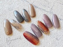 ボネール(nail ＆ eyelash Bounail)/フレンチ　縦グラデ　ニュアンス