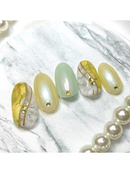 ハーティーネイル hearty nail 溝の口店/リキッドネイルデザイン