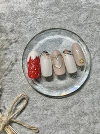 イチゴバレンタインネイル