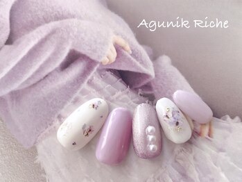 アグニークリッシェ(Agunik Riche)/【押し花ネイル】