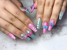 クリーク(CREEK)/ピンク水色ドットスカルプ