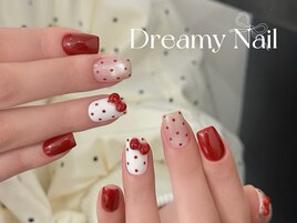 レッド×リボンドット