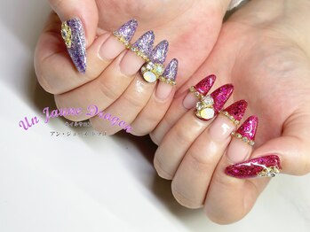 アン ジョーヌドラゴ/【ロングネイル】アシメカラー