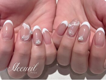 アクイユ 銀座店(ACCUEIL)/ひらひらレースネイル