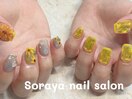 120分持ち込みひまわりネイル