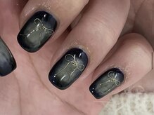 クレモアネイル 池袋西口店(CLEMORE NAIL)/ニュアンス×リボンネイル