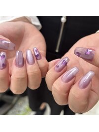 パープル×ハート