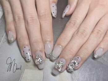 マニル アンド ネトラ(manil & netola)/グレー×くま×フレンチ