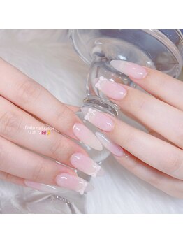 長さだし　ちゅるん韓国ネイル