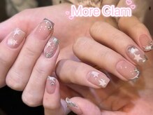 モアグラム 池袋東口店(More Glam)/桜ネイル／フレンチ／ラメ／星
