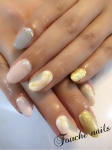 トゥーシェネイルズ(Touche'nails)/お客様ネイル　アーガイルネイル