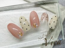 ヴィカ(Vica)/くすみピンク×ドットデザイン☆