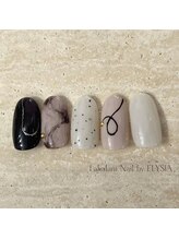 ラカラニネイル バイ エリシア(LaKalani Nail by ELYSIA)/カフェベージュとブラウン
