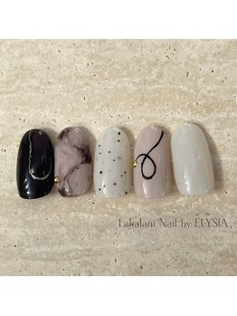 ラカラニネイル バイ エリシア(LaKalani Nail by ELYSIA)/カフェベージュとブラウン