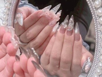 ベティネイル アイラッシュ(Betty Nail)/ガーリークロムクリアネイル♪