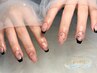 【大人可愛い！】フレンチネイル（ラメラインに変更可）