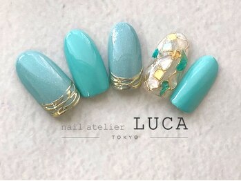 ネイルアトリエルカ(nail atelier LUCA)/W-36　シェル×マグネットネイル